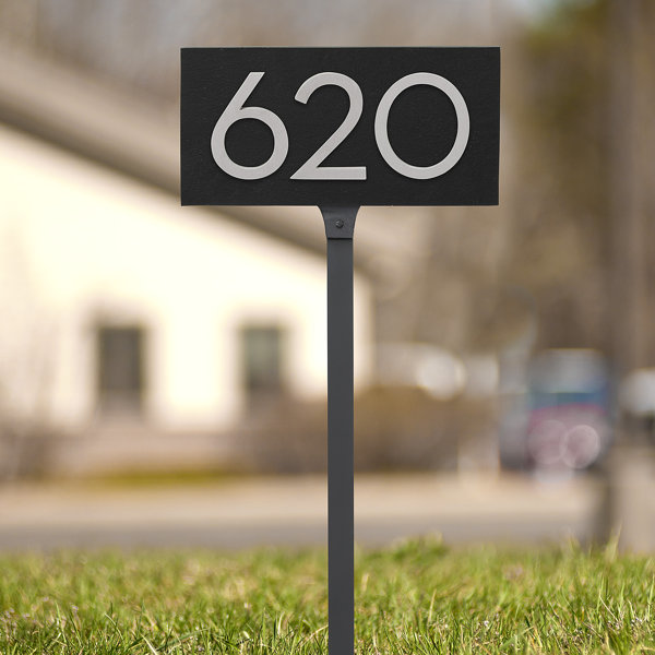Montague Metal Products Floating 1Line Lawn Address Sign & Reviews